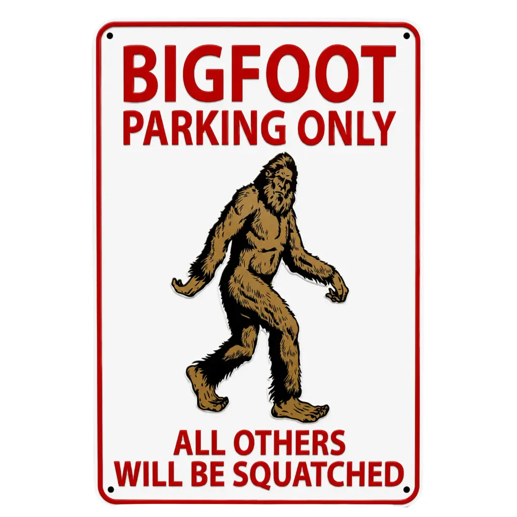 [G7418] Bigfoot Sign - Bigfoot Parking Only