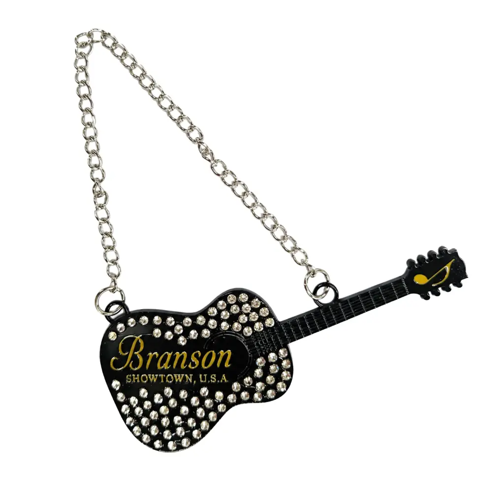 [XBR7423] Branson Ornament - Guitar w/ Rhinestones