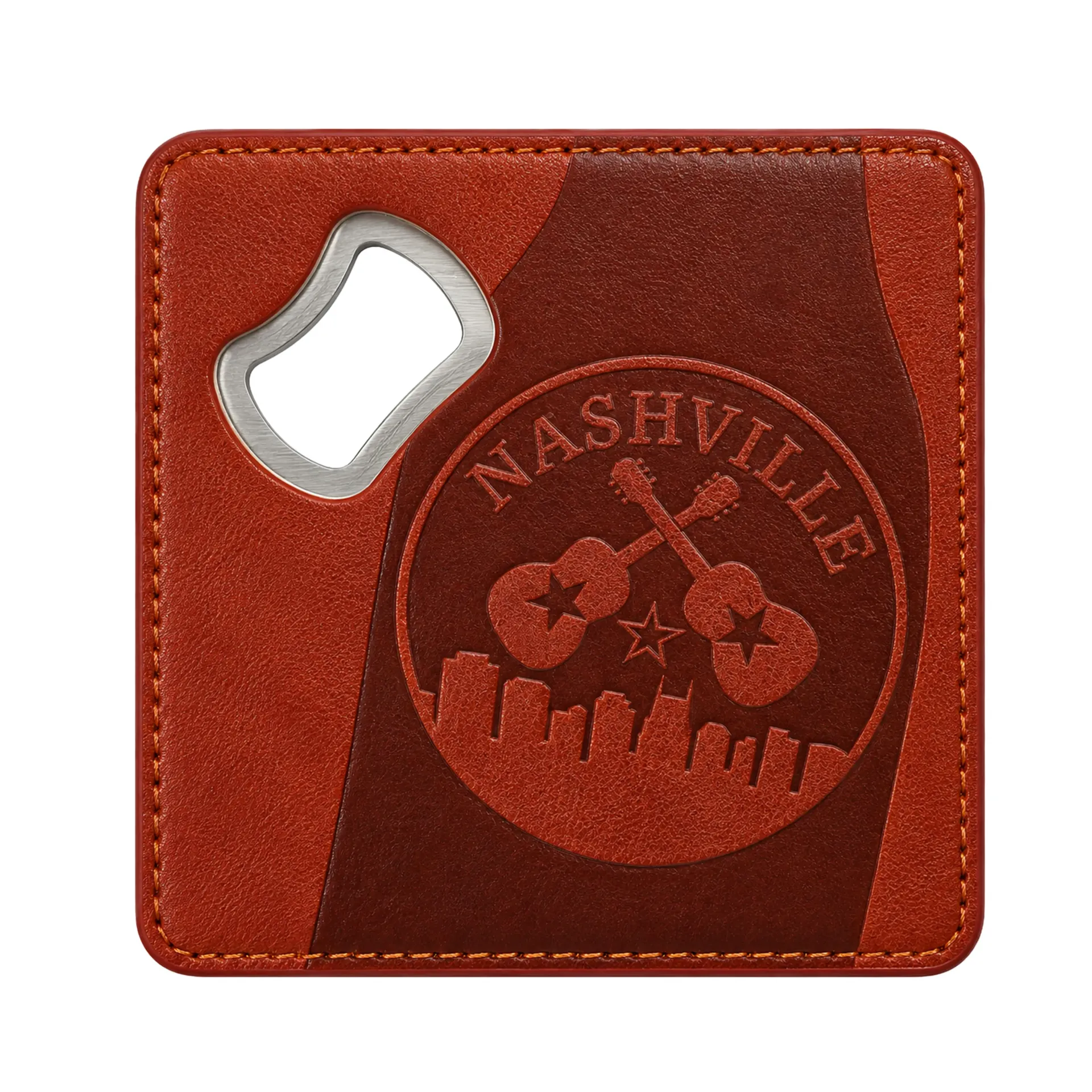 Nashville Coaster - Leather w/ Bottle Opener