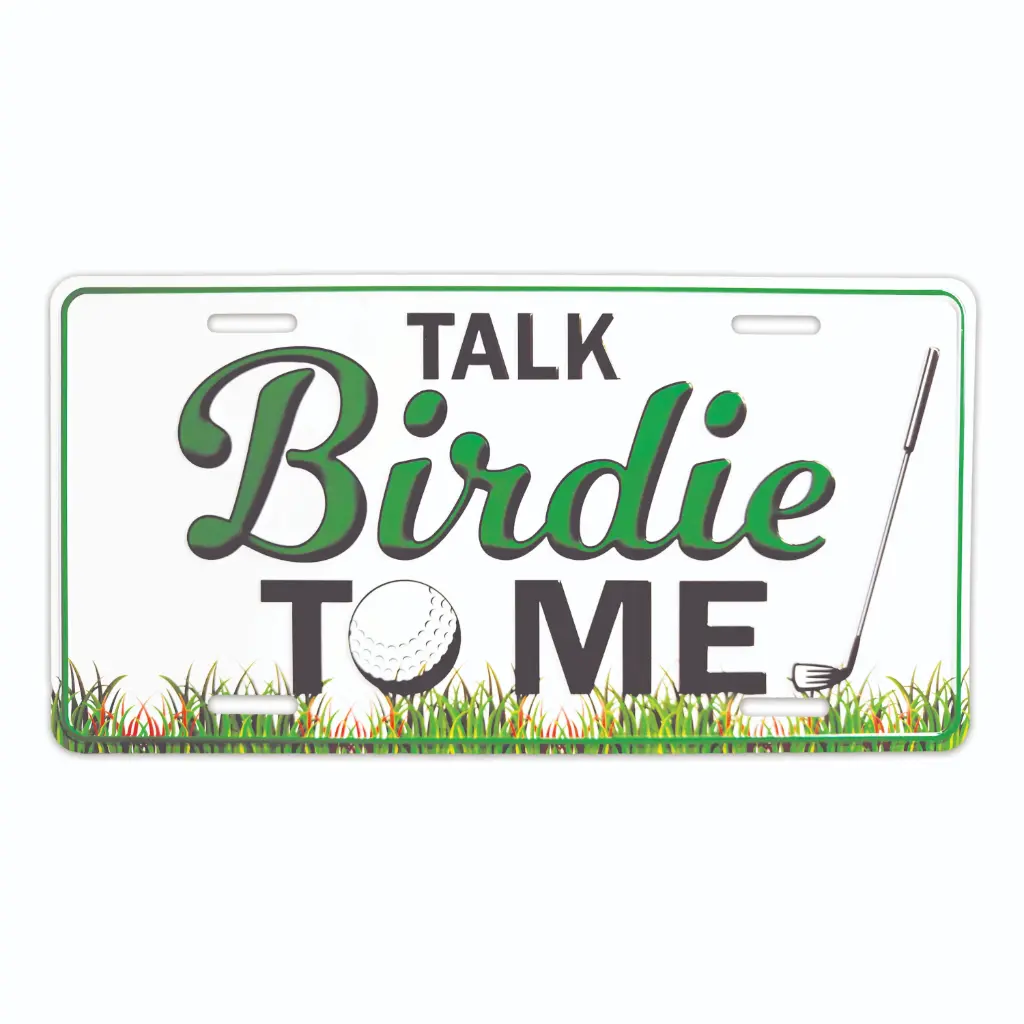 [G7428] License Plate - Talk Birdie To Me - 6pc Set