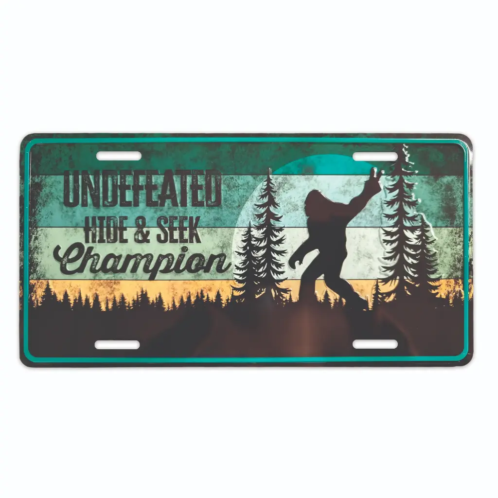 [G7429] License Plate - Bigfoot Hide & Seek Champ - 6pc Set