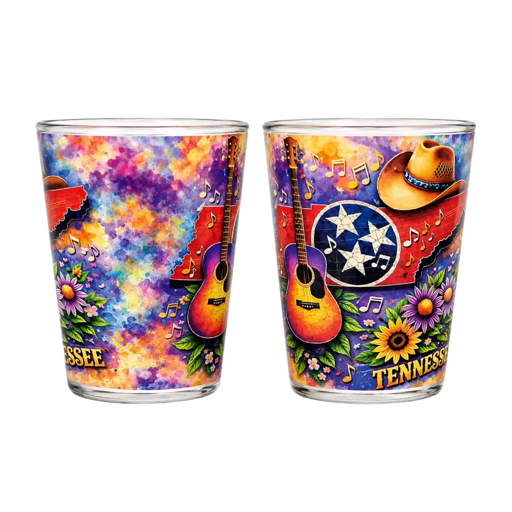 [T7442] Tennessee Shot Glass - Spirit Watercolor