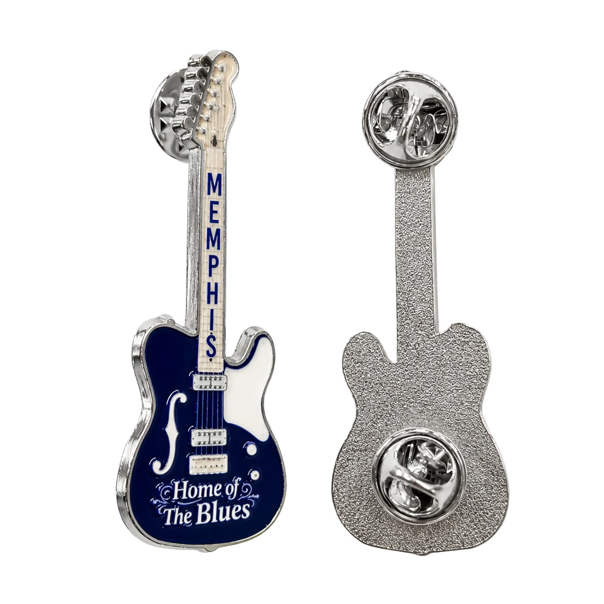 [M7444] Memphis Pin - Guitar Home of the Blues 7cm