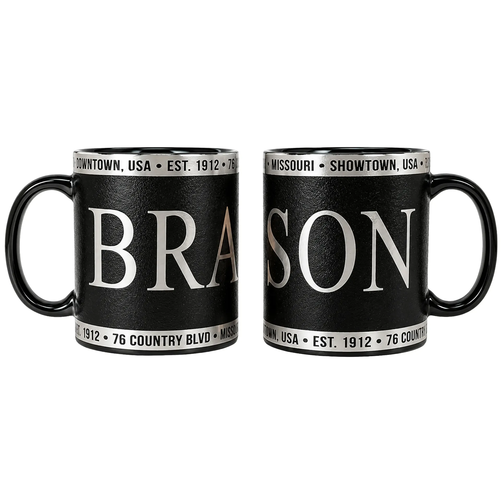 Branson Mug - Glitter Black & Silver
