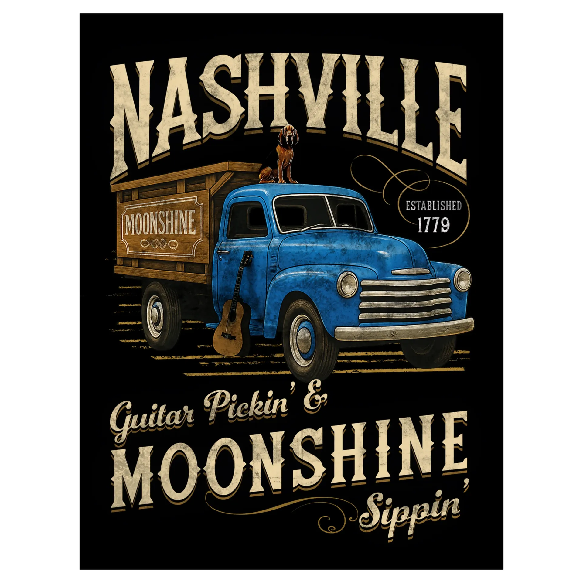 Nashville Postcards - Moonshine Sippin' - Pack of 50