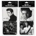 Elvis Coasters - Blk & Wht.