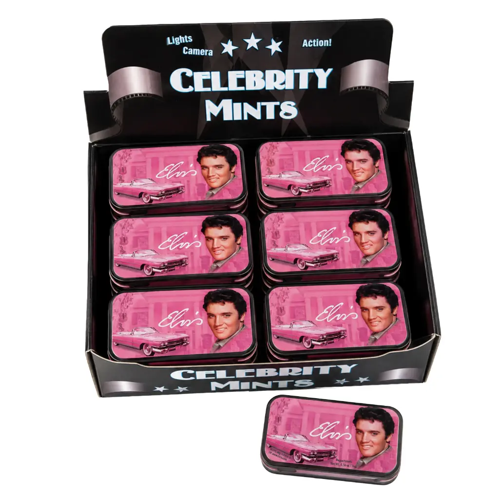 [E8475] Elvis Mints - Pink With Guitars