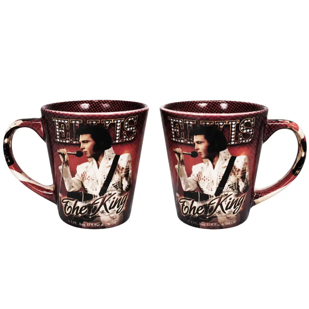 Elvis Mug - The King Red Background