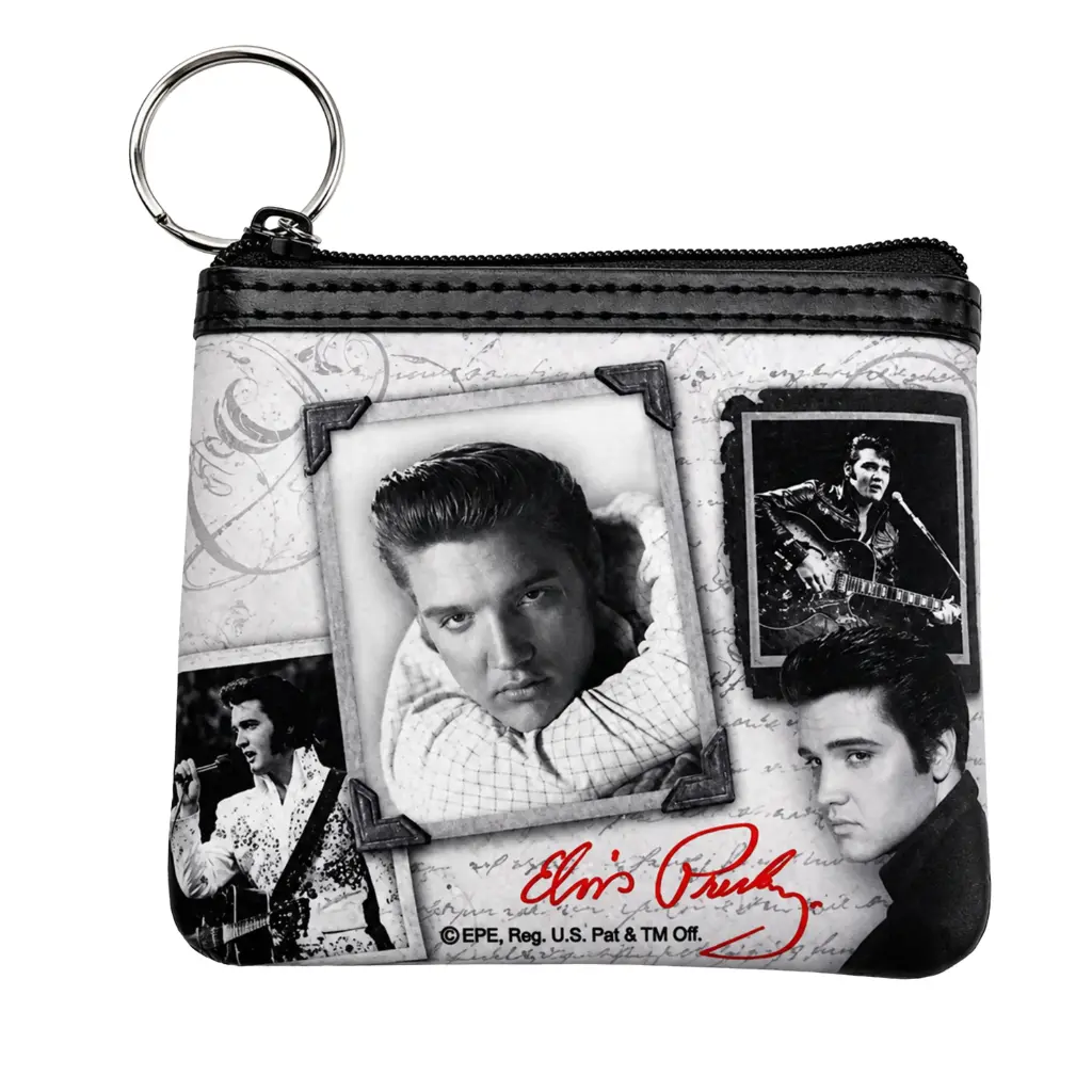 [E8532] Elvis Keychain/Coin Purse - Frames With Letter