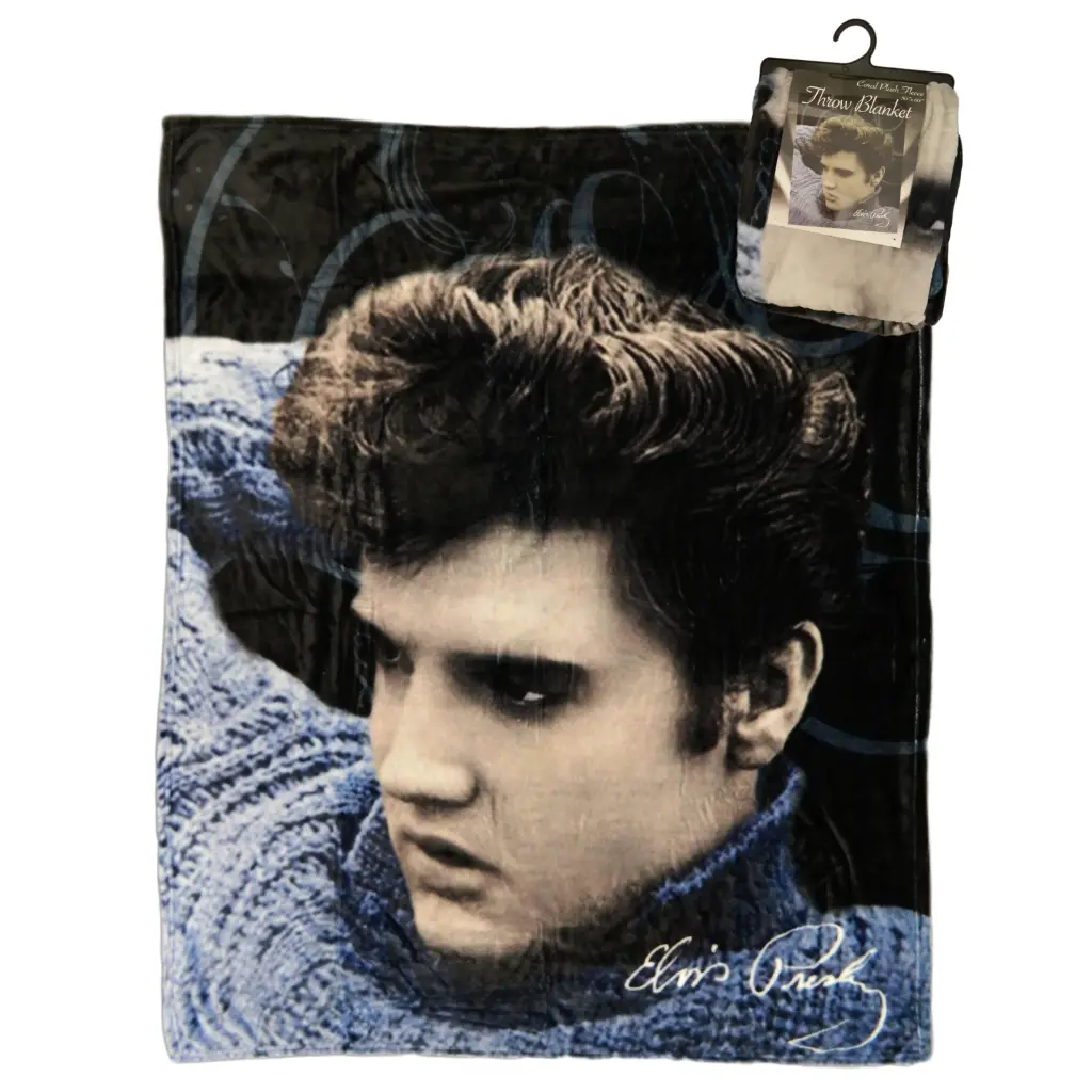 Elvis Throw Blanket - Blue Sweater