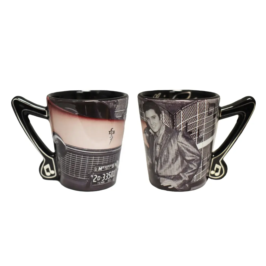 [E8631] Elvis Shot Glass - Car With Music Note Handle