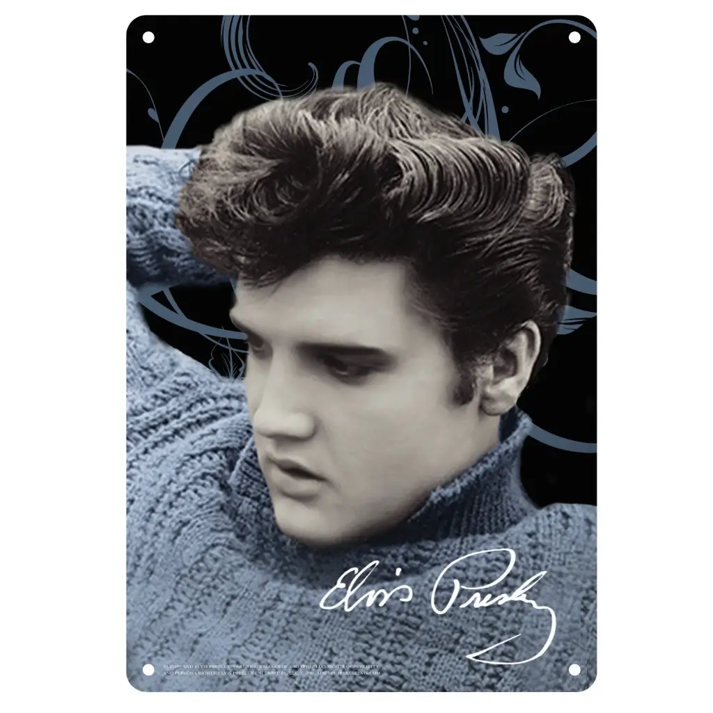 Elvis Sign - Blue Sweater