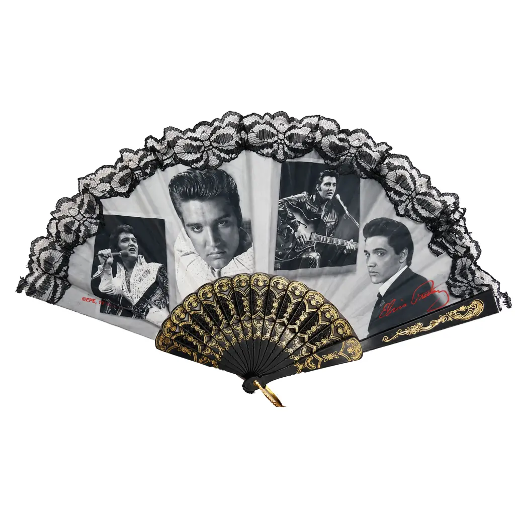 Elvis Hand Fan - Frames With Letter