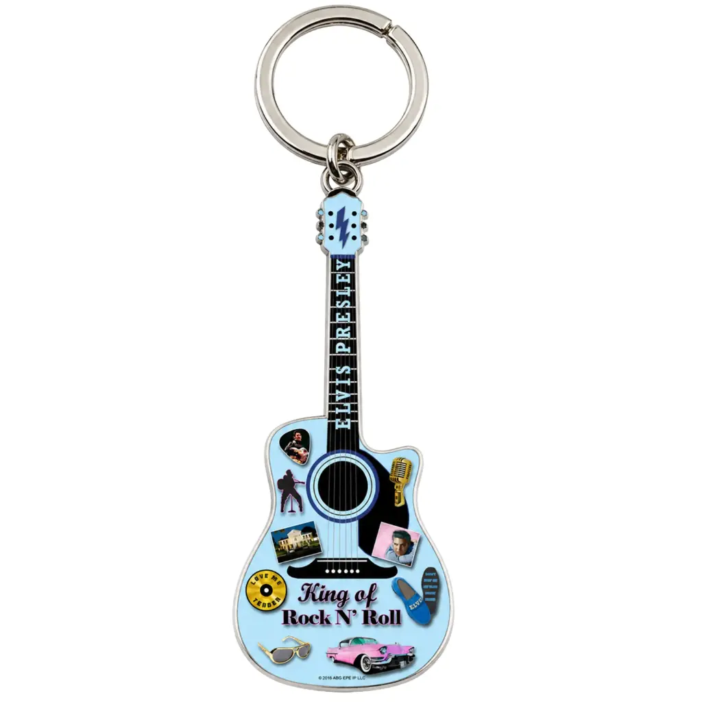 [E8692] Elvis Keychain - Guitar Patches