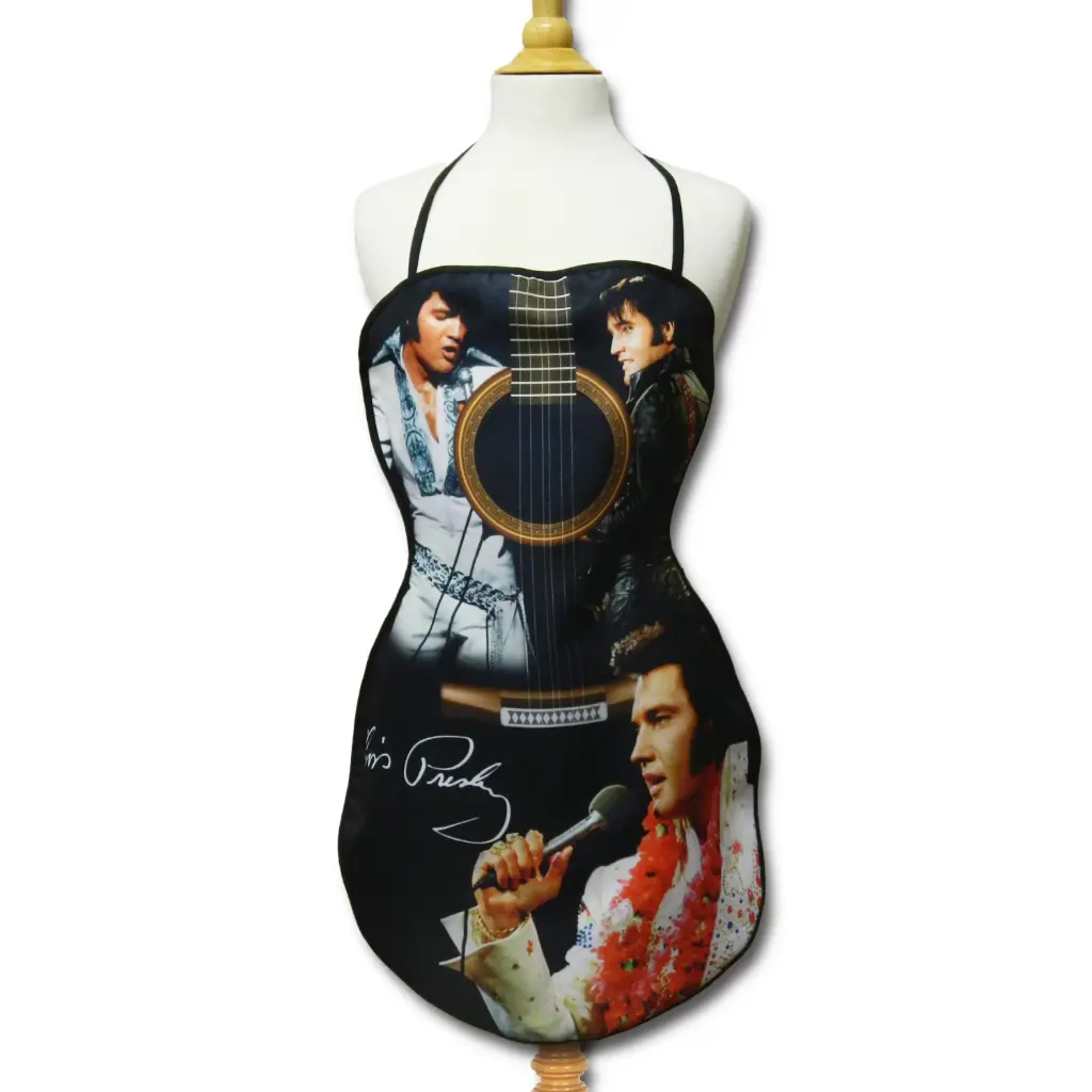 [E8709] Elvis Apron - Guitar Shape 3 Images