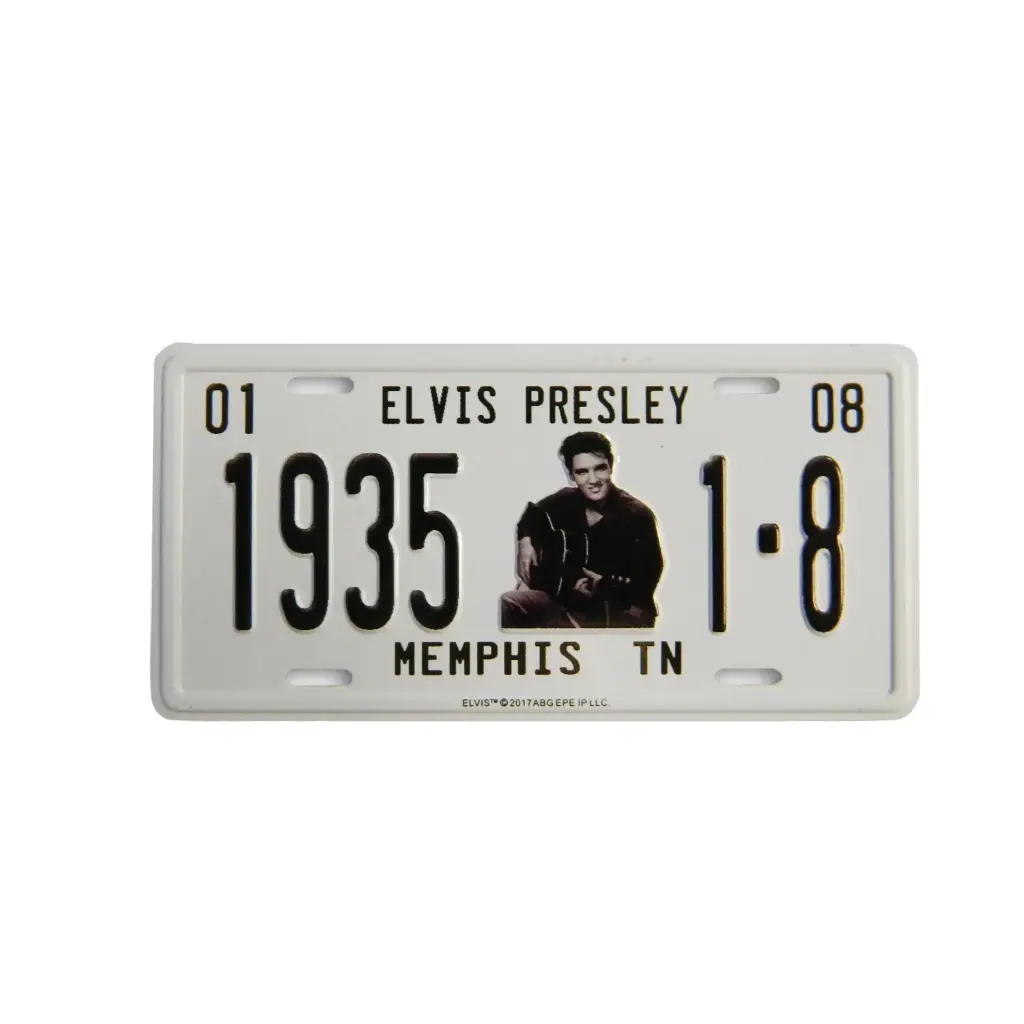 [E8744] Elvis Magnet - License Plate 1935