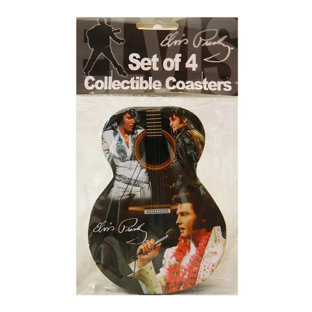 Elvis Coasters - Guitar Shape 3 Images