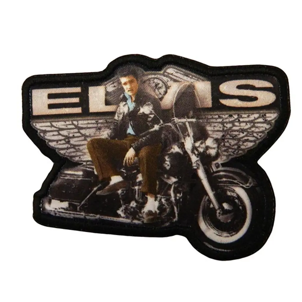 [E8789] Elvis Patch - Iron On - Motorcycle