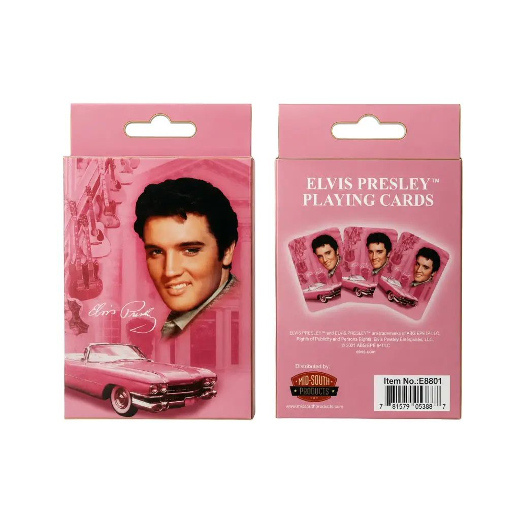 Elvis Playing Cards - Pink Guitars