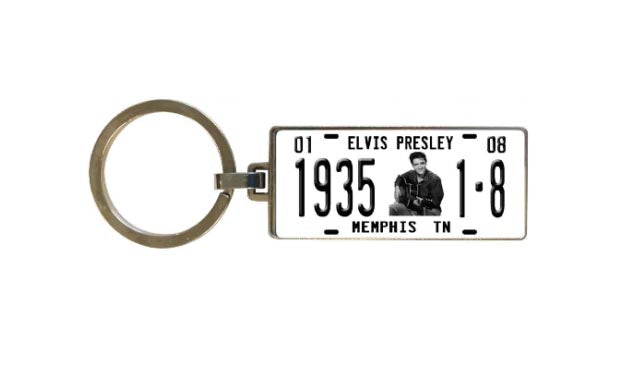 Elvis Keychain - License Plate 1935