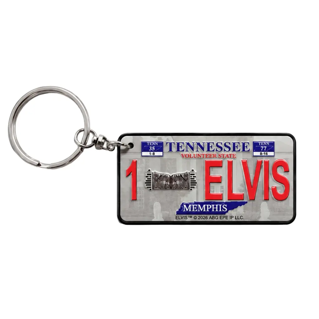 [E8812] Elvis Keychain - License Plate 1Elvis