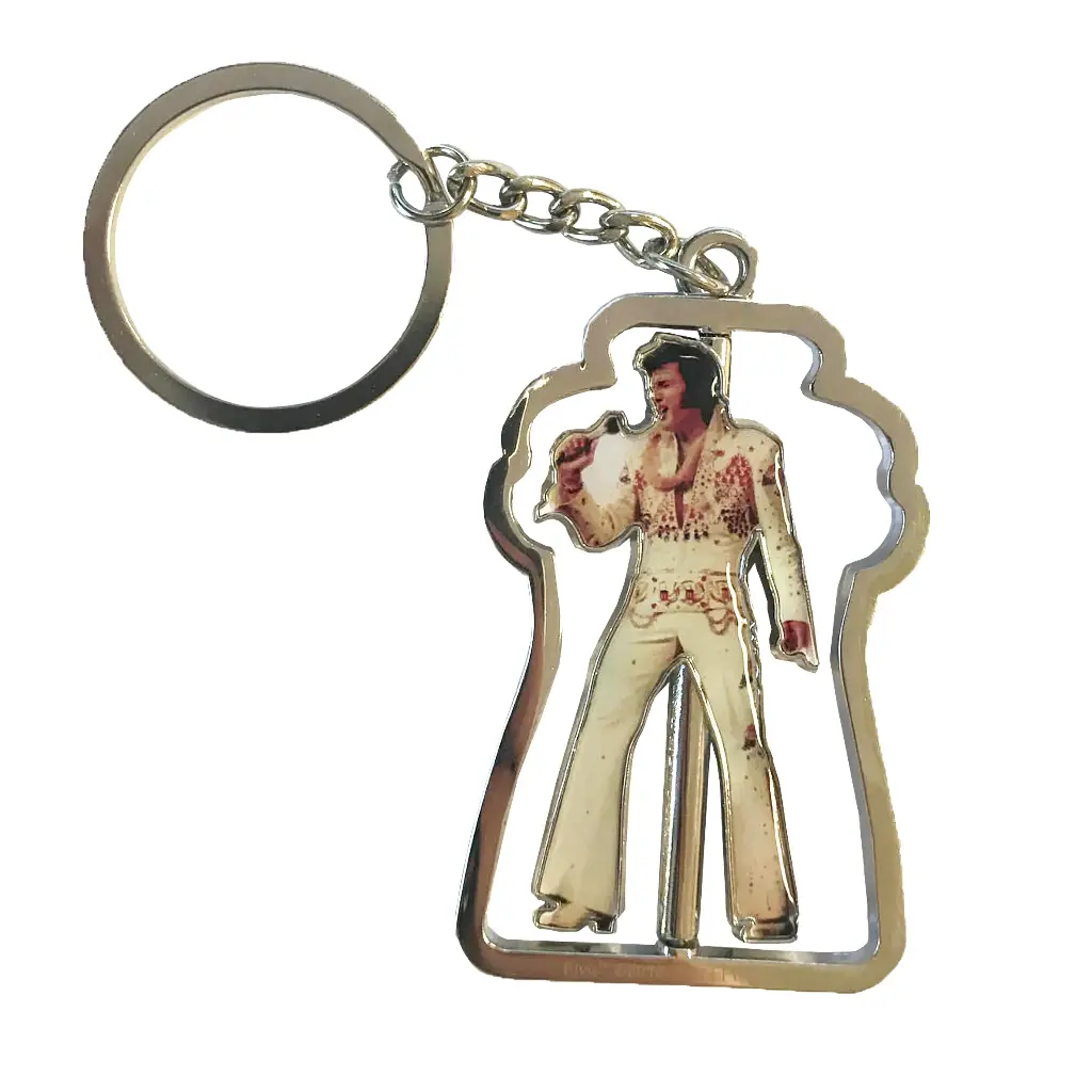 Elvis Keychain - Spinner White Jumpsuit