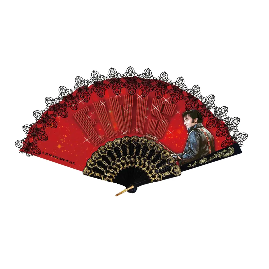 [E8827] Elvis Hand Fan - '68 Name