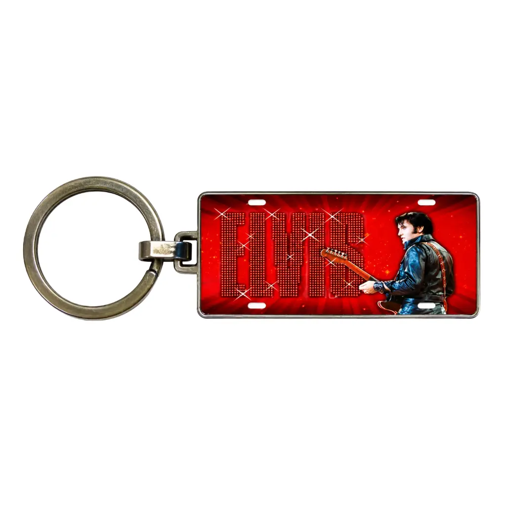 [E8834] Elvis Keychain - License Plate 68 Name