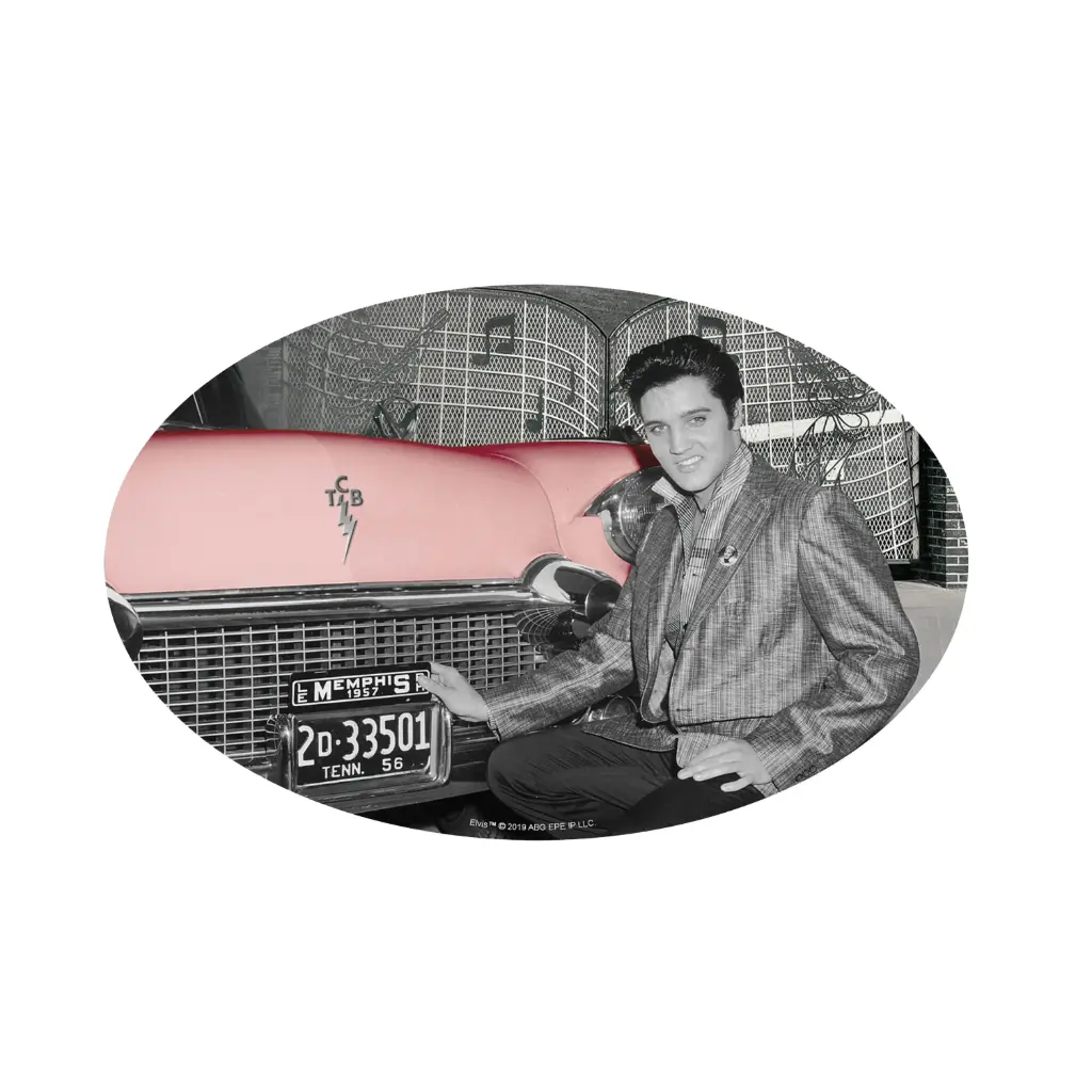 [E8838] Elvis Sticker - With Car