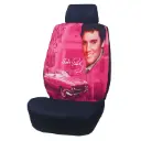 Elvis Universal Seat Cover - Pink With Guitars