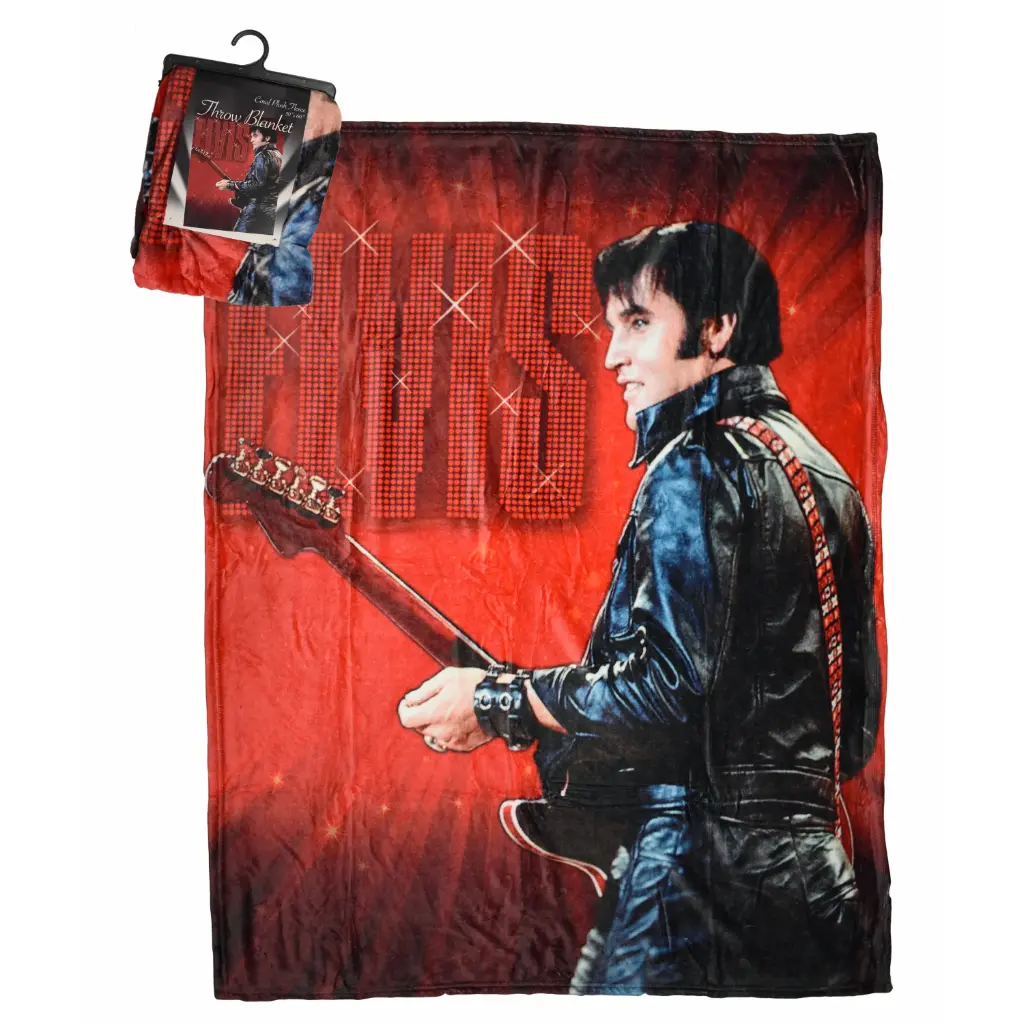 [E8873] Elvis Throw Blanket - '68 Name