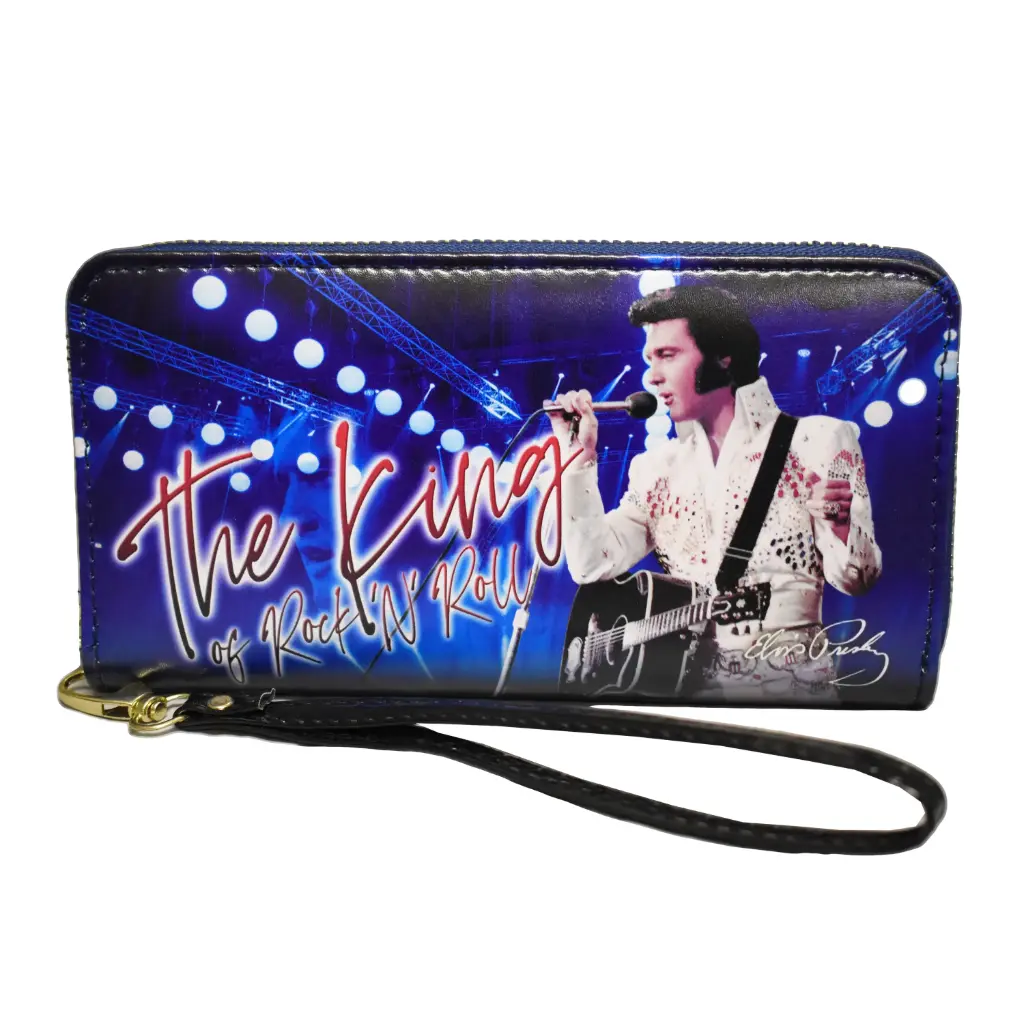 [E8894] Elvis Wallet - The King Blue With White Jumpsuit