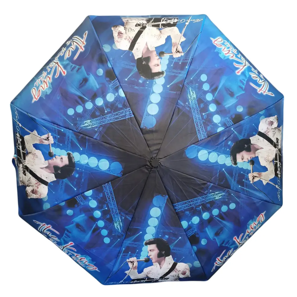 [E8946] Elvis Umbrella - The King Blue With White Jumpsuit