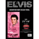 Elvis Towel - Pink With Guitars