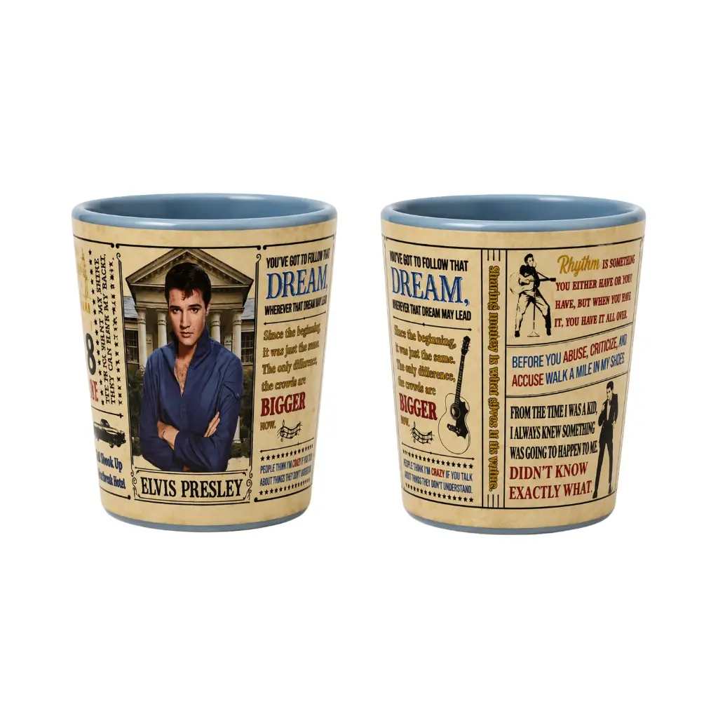 Elvis Shot Glass - Quotes Ceramic