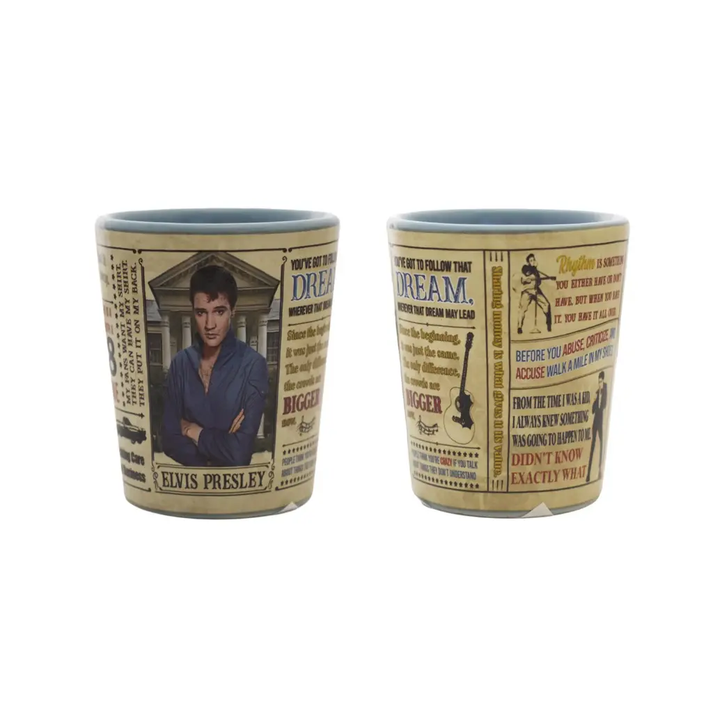 Elvis Shot Glass - Quotes Ceramic