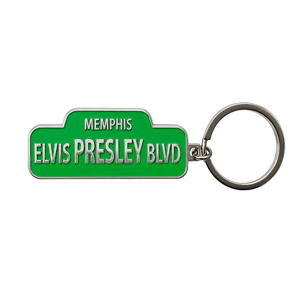 [E8967] Elvis Keychain - Street Sign Elvis Presley Blvd.
