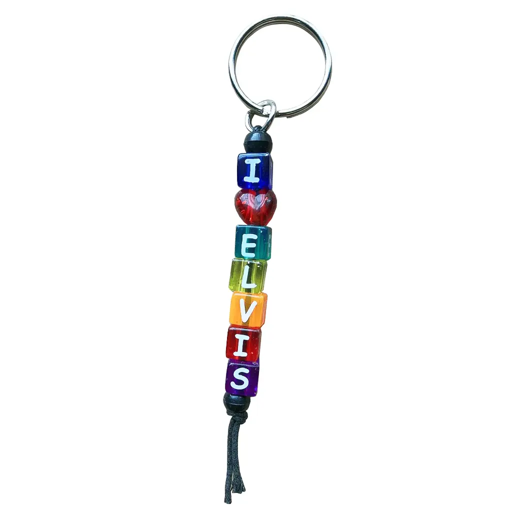 Elvis Keychain - Block Dice Small