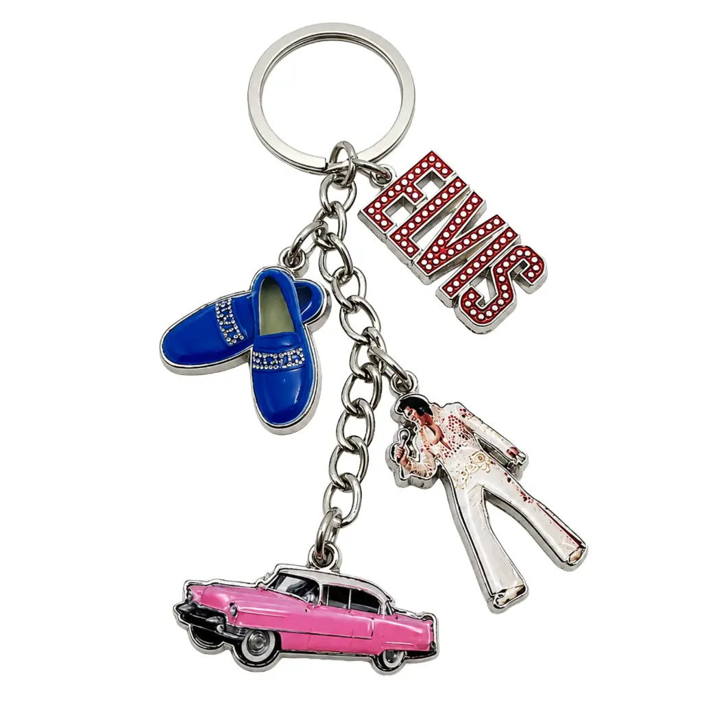 [E8975] Elvis Keychain - Icons Dangle
