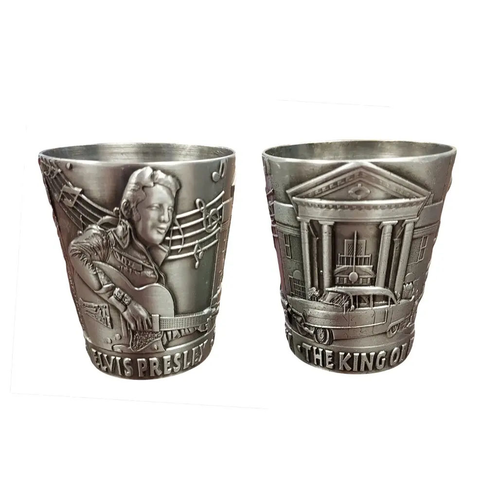 [E8976] Elvis Shot Glass - Pewter