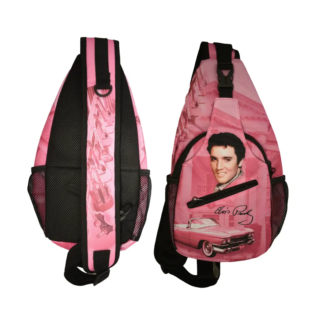 [E9011] Elvis Sling Bag/Backpack - Pink