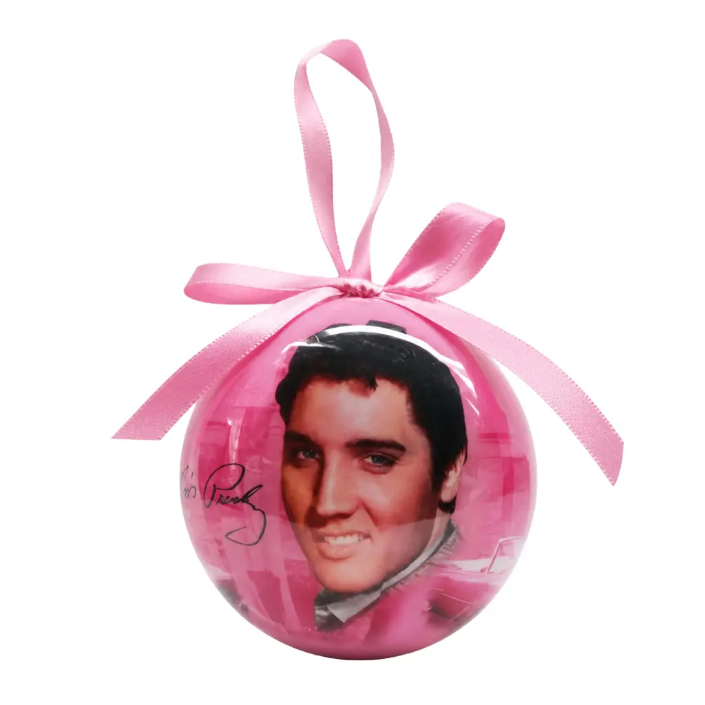 [E9013] Elvis Ornament - Pink With Guitar