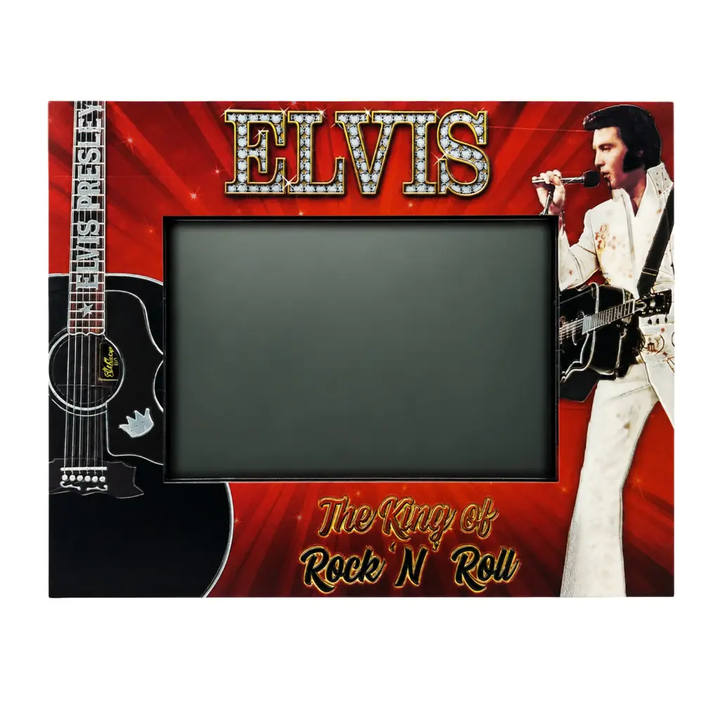 [E9027] Elvis Picture Frame - '68 Name - Metallic