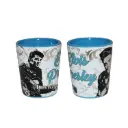 Elvis Shot Glass - White With Foil