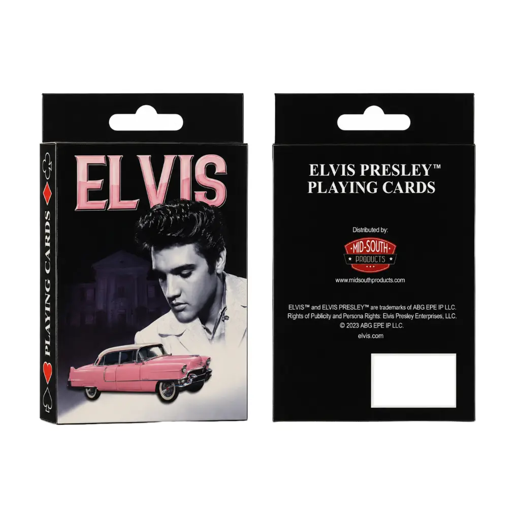 [E9033] Elvis Playing Cards - Pink Caddy