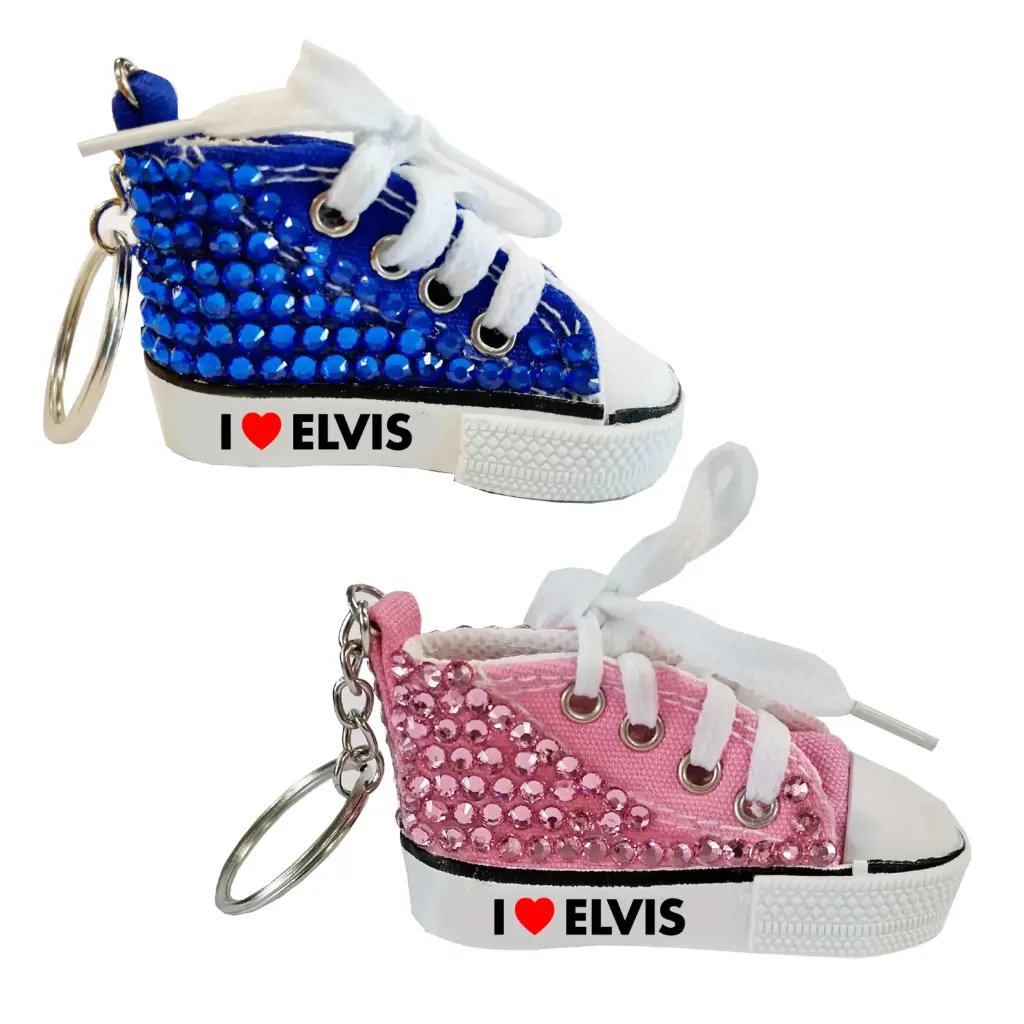 [E9049] Elvis Keychain - Shoe 3 Colors - 4pc Set