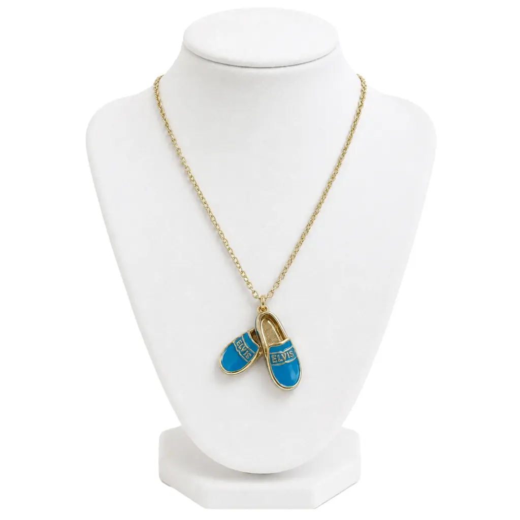 [E9087] Elvis Necklace - Blue Suede Shoes