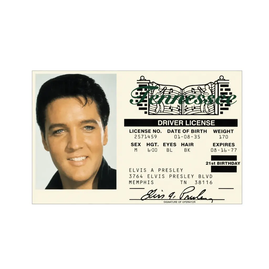 Elvis Drivers License