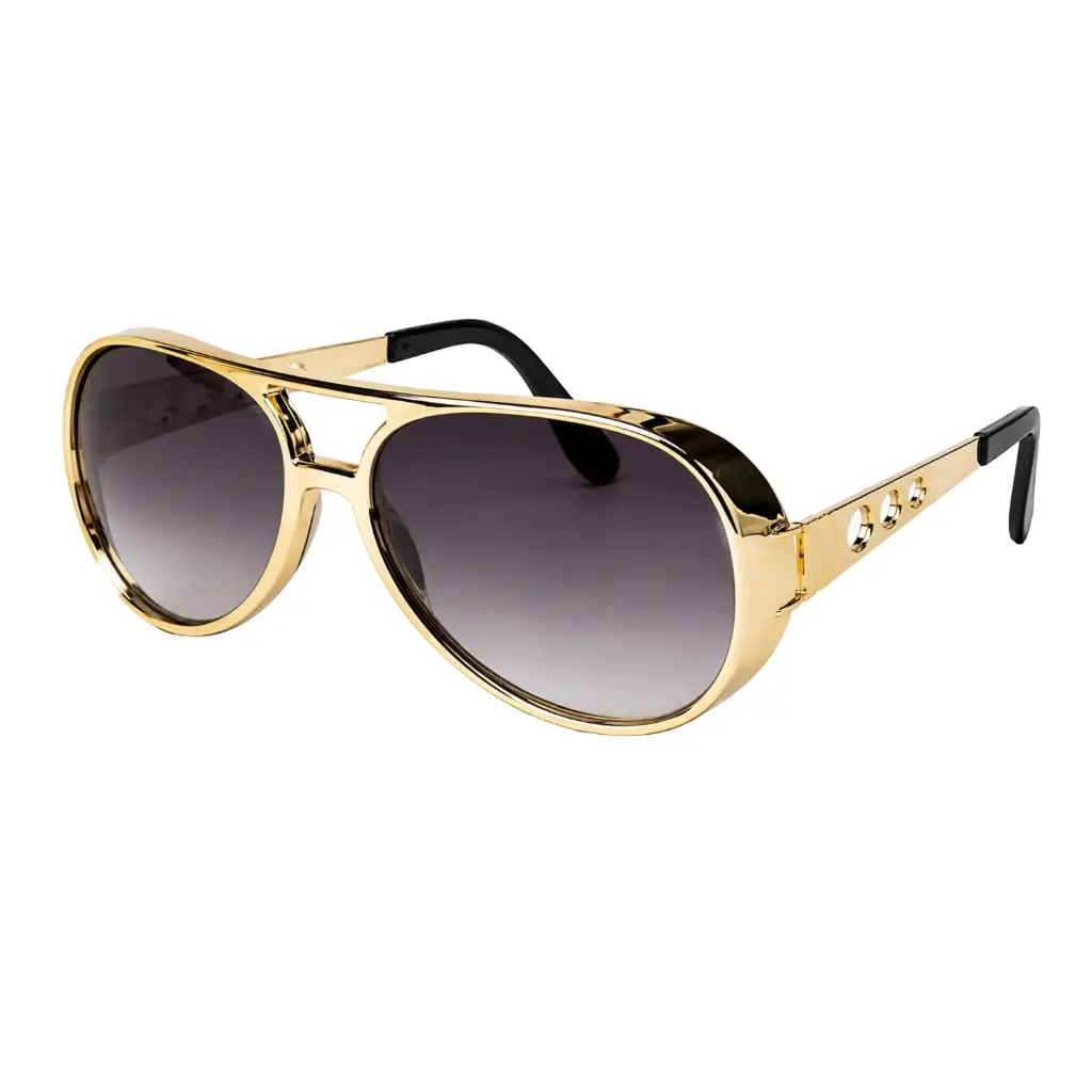 [E9342] SUNGLASSES ELVIS GOLD