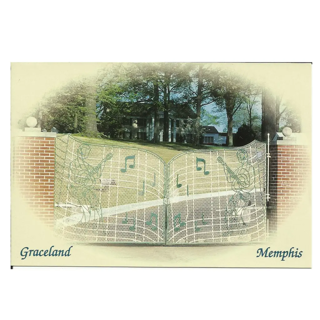 Elvis Postcard - Graceland Gates - Pack of 50